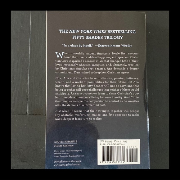 E L James- set of 3 Books-“Fifty Shades Of Grey” - Used - Picture 9 of 9